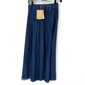 La fee maraboutee NWT denim Pleated Skirt women’s IT 34